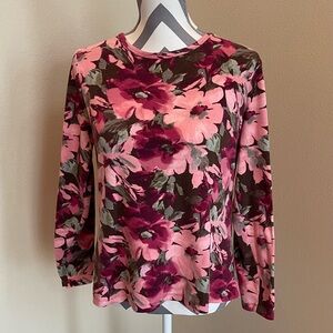 St John’s Bay Long Sleeve Floral Top - Size Large
